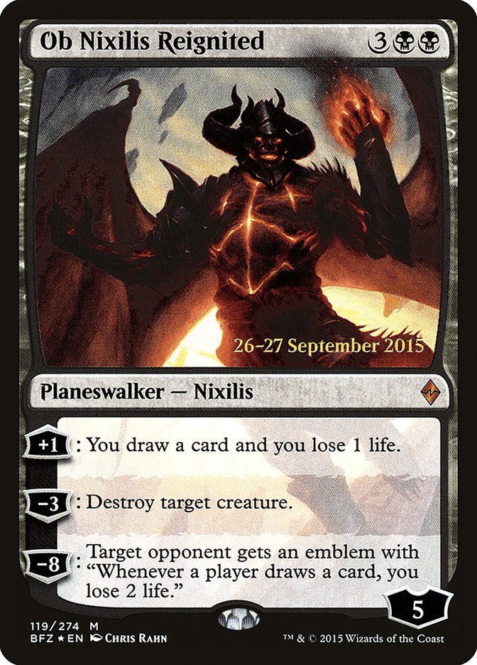 Ob Nixilis Reignited [Battle for Zendikar Prerelease Promos] | Anubis Games and Hobby