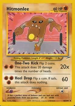 Hitmonlee (42/105) [Neo Destiny Unlimited] | Anubis Games and Hobby