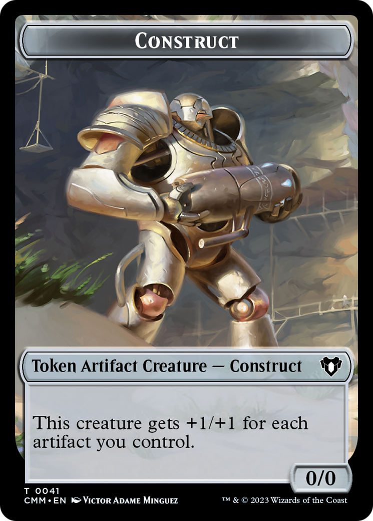 Spirit (0010) // Construct (0041) Double-Sided Token [Commander Masters Tokens] | Anubis Games and Hobby