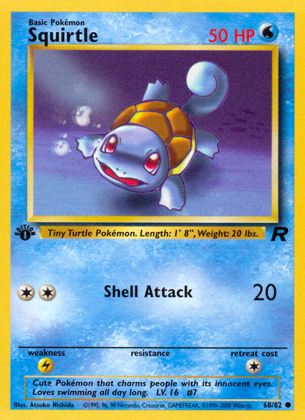 Squirtle (68/82) [Team Rocket 1st Edition] | Anubis Games and Hobby