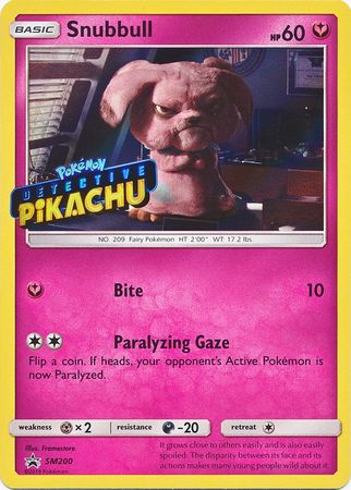 Snubbull Detective (SM200) (Pikachu Stamped) [Sun & Moon: Black Star Promos] | Anubis Games and Hobby