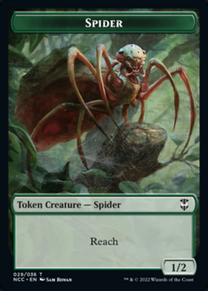 Treefolk // Spider Double-Sided Token [Streets of New Capenna Commander Tokens] | Anubis Games and Hobby