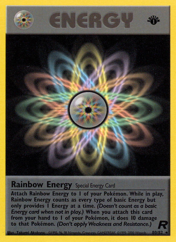 Rainbow Energy (80/82) [Team Rocket 1st Edition] | Anubis Games and Hobby