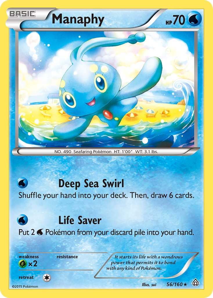 Manaphy (56/160) (Battle Arena Deck Exclusive) (Theme Deck Exclusive) [XY: Primal Clash] | Anubis Games and Hobby