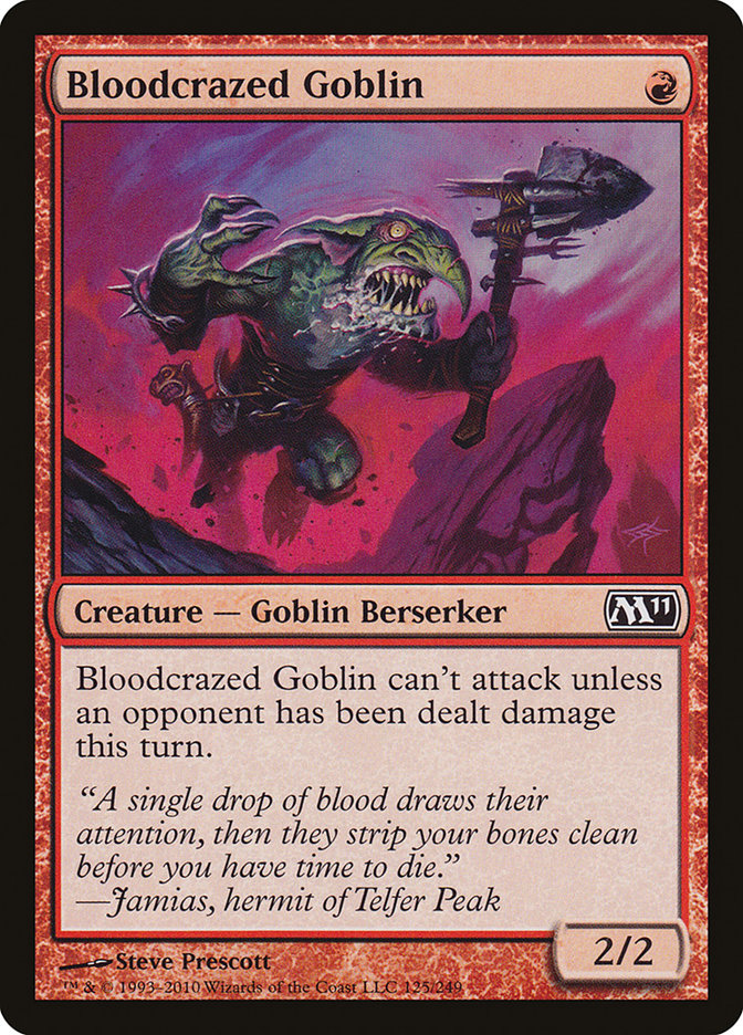 Bloodcrazed Goblin [Magic 2011] | Anubis Games and Hobby