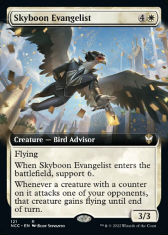 Skyboon Evangelist (Extended Art) [Streets of New Capenna Commander] | Anubis Games and Hobby