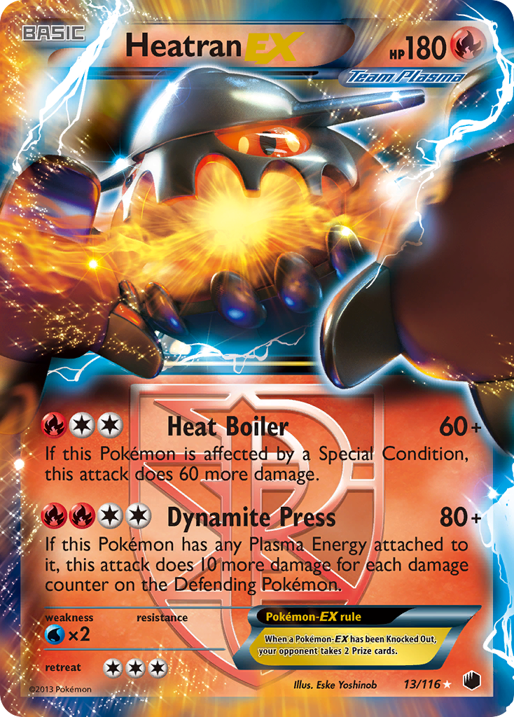 Heatran EX (13/116) [Black & White: Plasma Freeze] | Anubis Games and Hobby