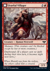 Fearful Villager // Fearsome Werewolf [Innistrad: Crimson Vow] | Anubis Games and Hobby