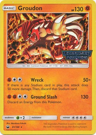 Groudon (81/168) (Cosmos Holo Gamestop Promo) [Sun & Moon: Celestial Storm] | Anubis Games and Hobby