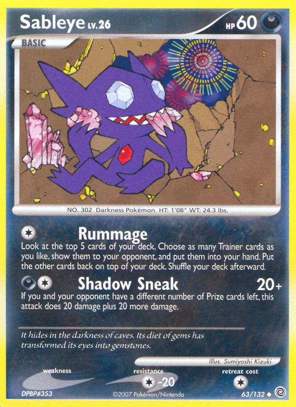 Sableye (63/132) [Diamond & Pearl: Secret Wonders] | Anubis Games and Hobby