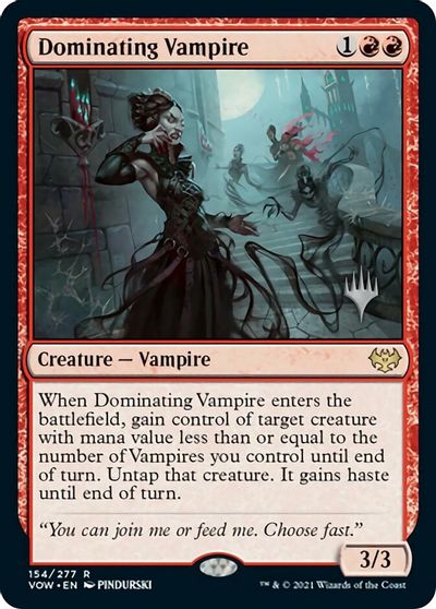 Dominating Vampire (Promo Pack) [Innistrad: Crimson Vow Promos] | Anubis Games and Hobby