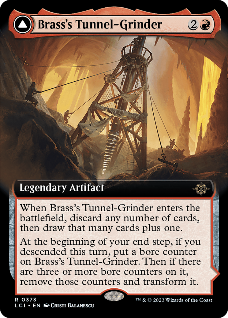 Brass's Tunnel-Grinder // Tecutlan, The Searing Rift (Extended Art) [The Lost Caverns of Ixalan] | Anubis Games and Hobby