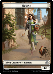 Zombie Knight // Human (6) Double-Sided Token [March of the Machine Commander Tokens] | Anubis Games and Hobby