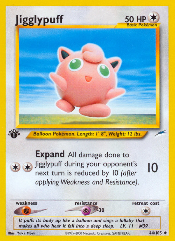 Jigglypuff (44/105) [Neo Destiny 1st Edition] | Anubis Games and Hobby