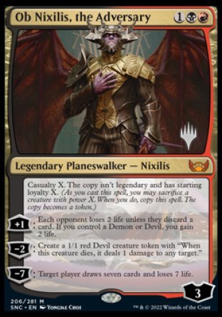 Ob Nixilis, the Adversary (Promo Pack) [Streets of New Capenna Promos] | Anubis Games and Hobby