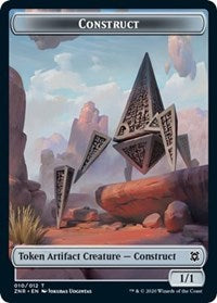Construct // Kor Warrior Double-Sided Token [Zendikar Rising Tokens] | Anubis Games and Hobby