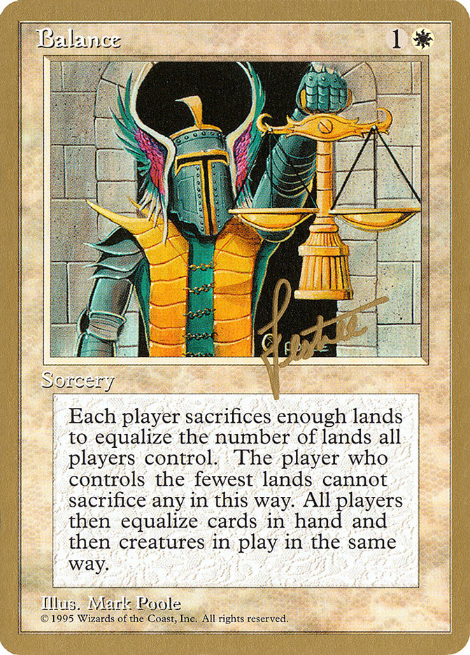 Balance (Bertrand Lestree) [Pro Tour Collector Set] | Anubis Games and Hobby