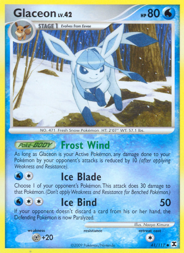 Glaceon (41/111) [Platinum: Rising Rivals] | Anubis Games and Hobby