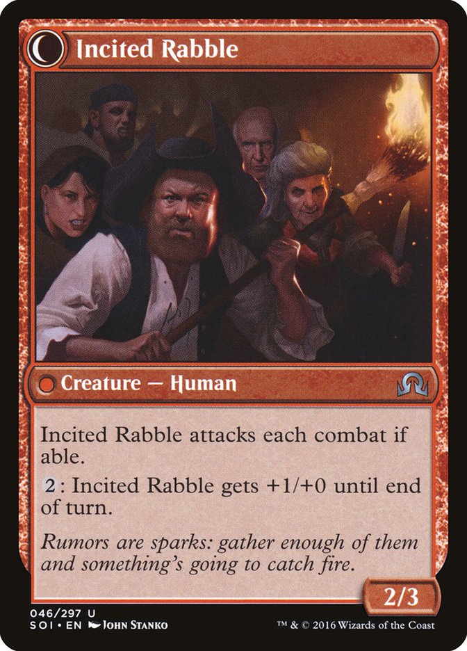 Town Gossipmonger // Incited Rabble [Shadows over Innistrad] | Anubis Games and Hobby