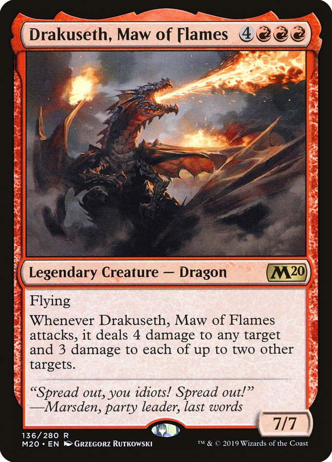 Drakuseth, Maw of Flames [Core Set 2020] | Anubis Games and Hobby