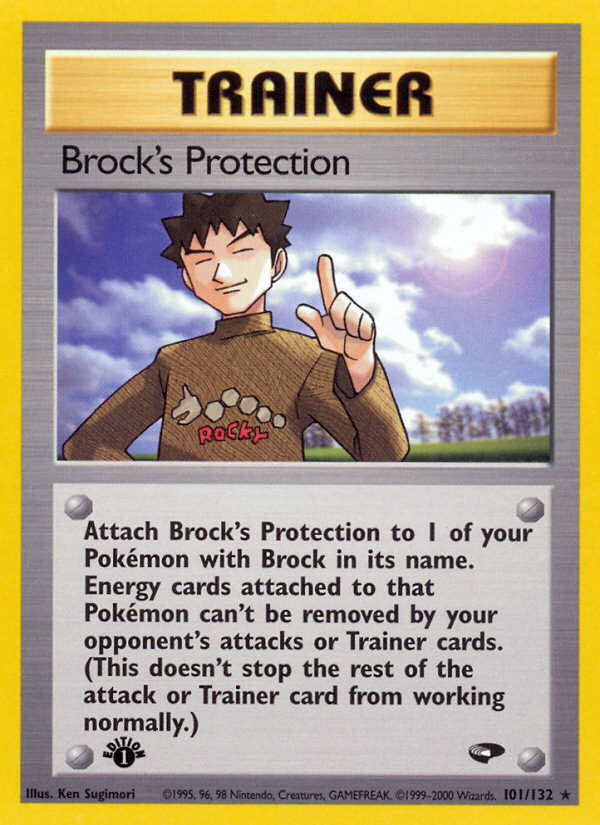 Brock's Protection (101/132) [Gym Challenge 1st Edition] | Anubis Games and Hobby