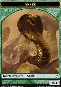 Snake // Warrior Double-Sided Token [Hour of Devastation Tokens] | Anubis Games and Hobby
