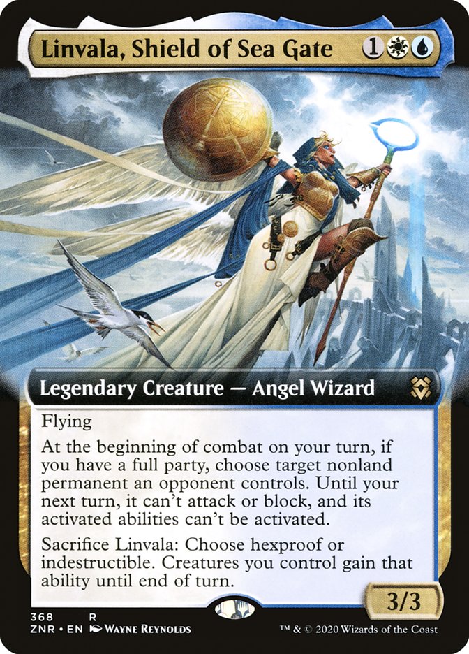 Linvala, Shield of Sea Gate (Extended Art) [Zendikar Rising] | Anubis Games and Hobby