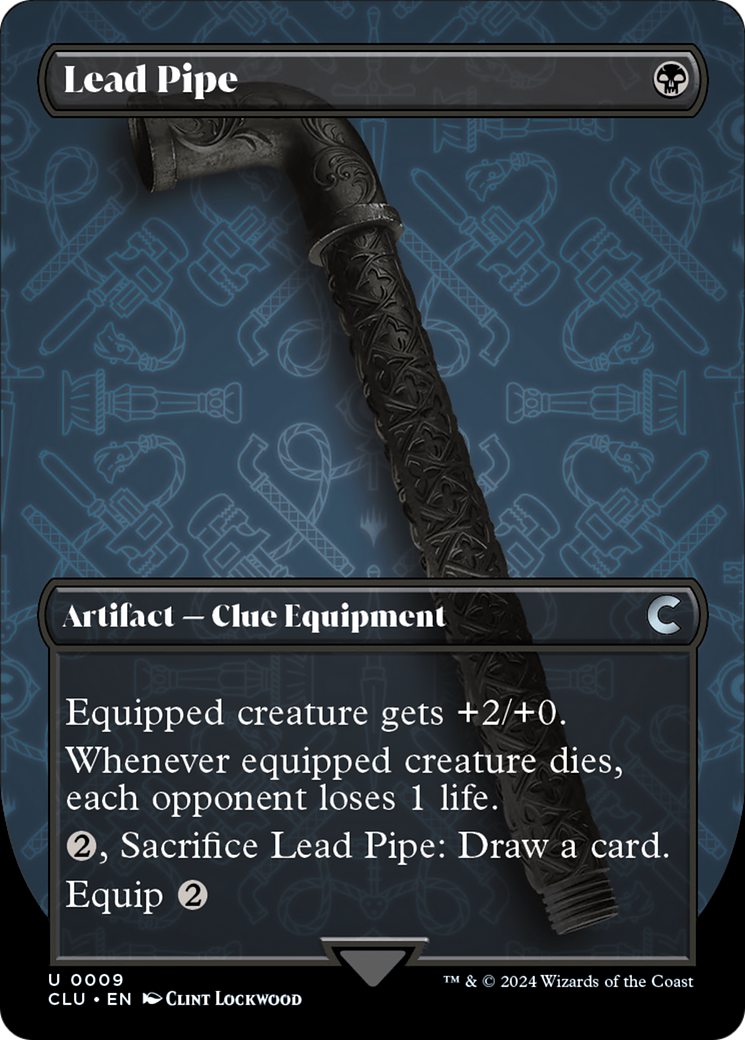 Lead Pipe (Borderless) [Ravnica: Clue Edition] | Anubis Games and Hobby