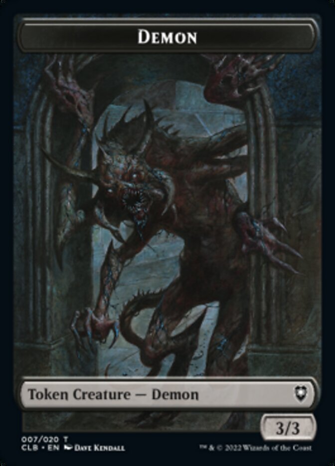 Treasure // Demon Double-Sided Token [Commander Legends: Battle for Baldur's Gate Tokens] | Anubis Games and Hobby