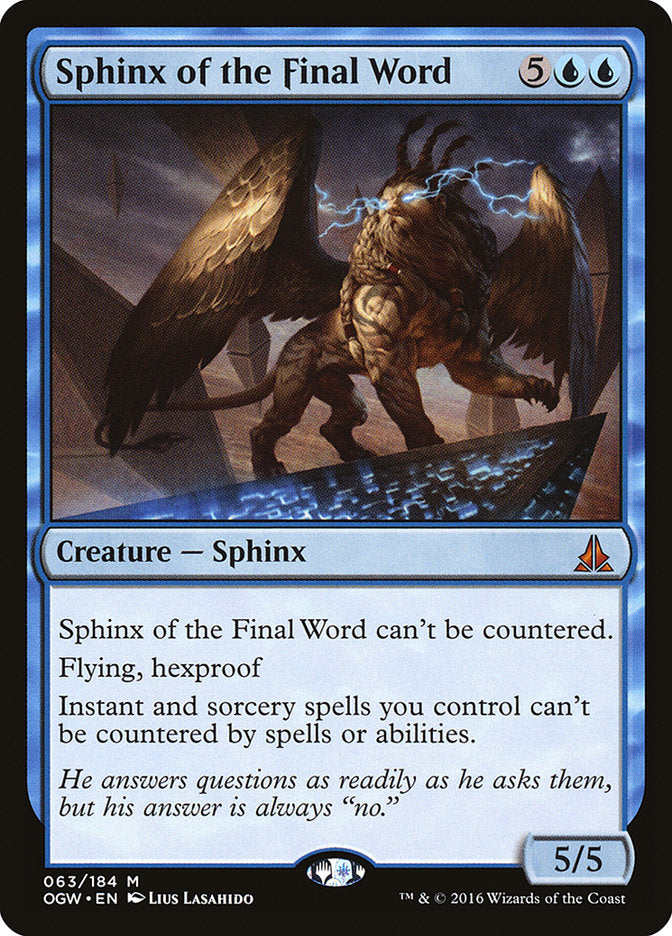 Sphinx of the Final Word [Oath of the Gatewatch] | Anubis Games and Hobby