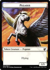 Pegasus // Human Double-Sided Token [Commander 2019 Tokens] | Anubis Games and Hobby