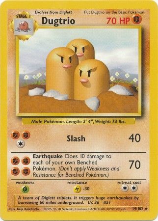 Dugtrio (19/102) [Base Set Unlimited] | Anubis Games and Hobby