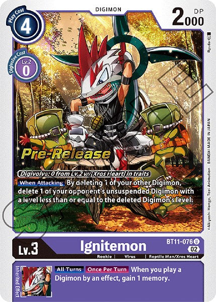 Ignitemon [BT11-076] [Dimensional Phase Pre-Release Promos] | Anubis Games and Hobby