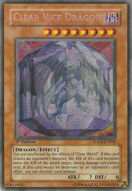 Clear Vice Dragon [SOVR-EN098] Secret Rare | Anubis Games and Hobby