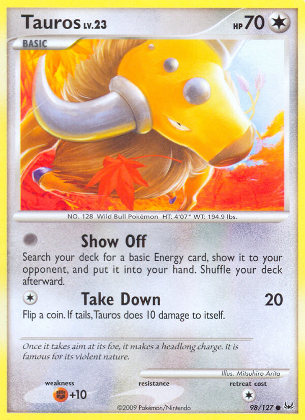 Tauros (98/127) [Platinum: Base Set] | Anubis Games and Hobby