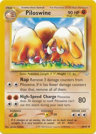 Piloswine (36/64) [Neo Revelation Unlimited] | Anubis Games and Hobby