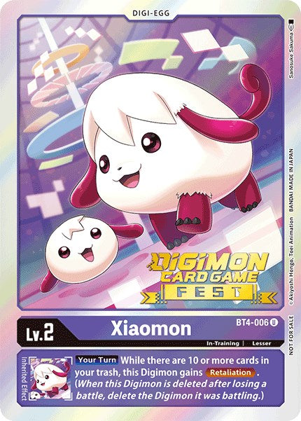 Xiaomon [BT4-006] (Digimon Card Game Fest 2022) [Great Legend Promos] | Anubis Games and Hobby