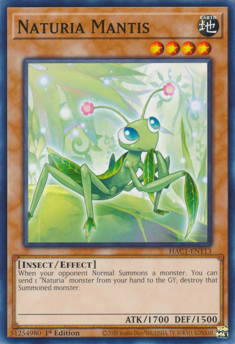 Naturia Mantis [HAC1-EN113] Common | Anubis Games and Hobby