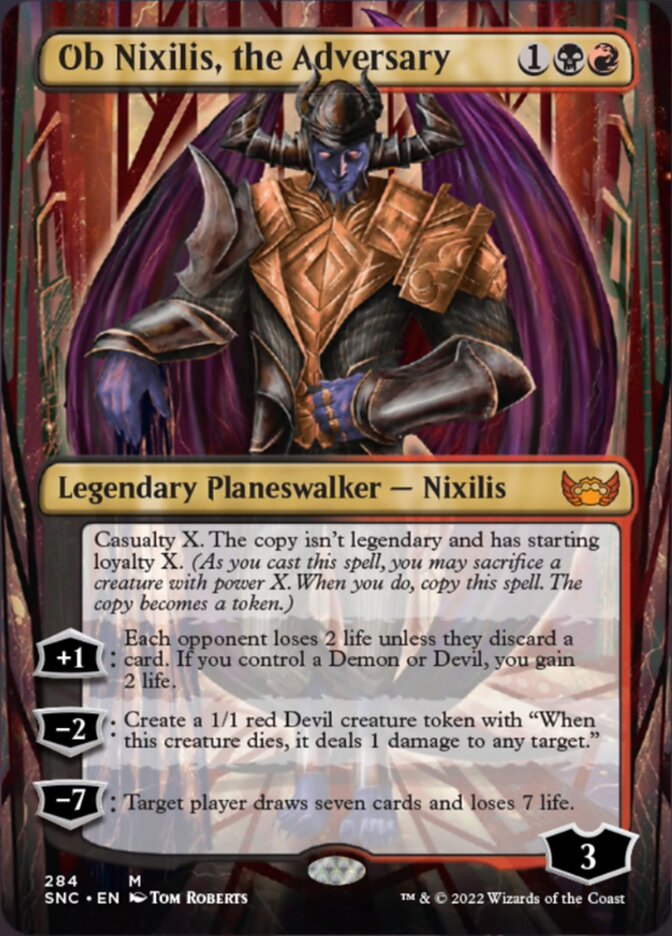 Ob Nixilis, the Adversary (Borderless) [Streets of New Capenna] | Anubis Games and Hobby