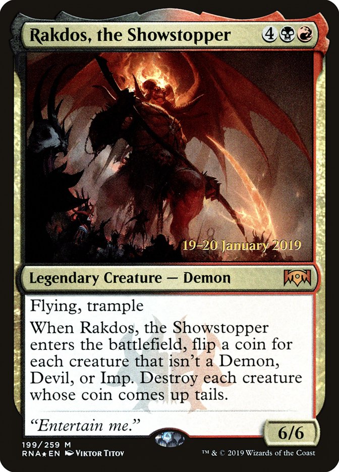 Rakdos, the Showstopper [Ravnica Allegiance Prerelease Promos] | Anubis Games and Hobby