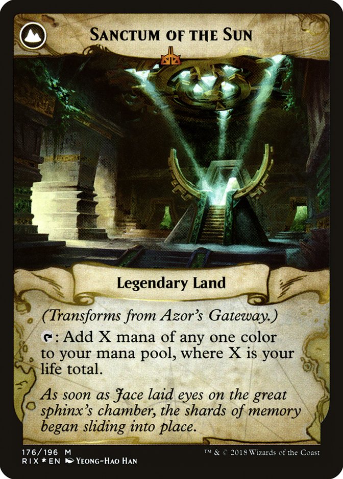 Azor's Gateway // Sanctum of the Sun [Rivals of Ixalan Prerelease Promos] | Anubis Games and Hobby