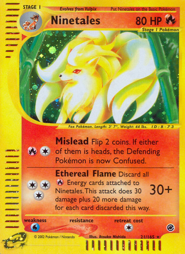 Ninetales (21/165) [Expedition: Base Set] | Anubis Games and Hobby