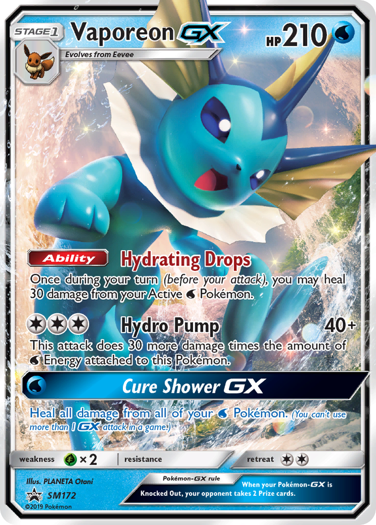 Vaporeon GX (SM172) [Sun & Moon: Black Star Promos] | Anubis Games and Hobby