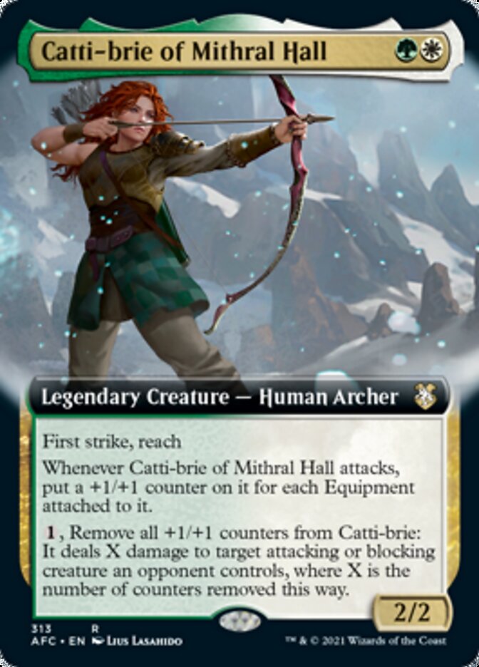Catti-brie of Mithral Hall (Extended Art) [Dungeons & Dragons: Adventures in the Forgotten Realms Commander] | Anubis Games and Hobby
