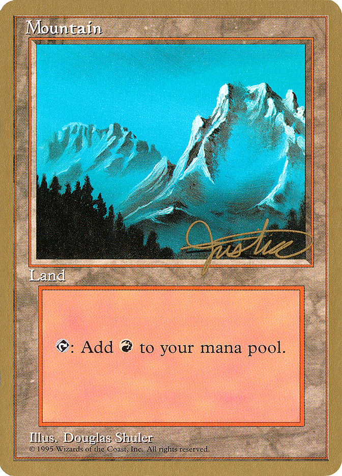 Mountain (mj374) (Mark Justice) [Pro Tour Collector Set] | Anubis Games and Hobby