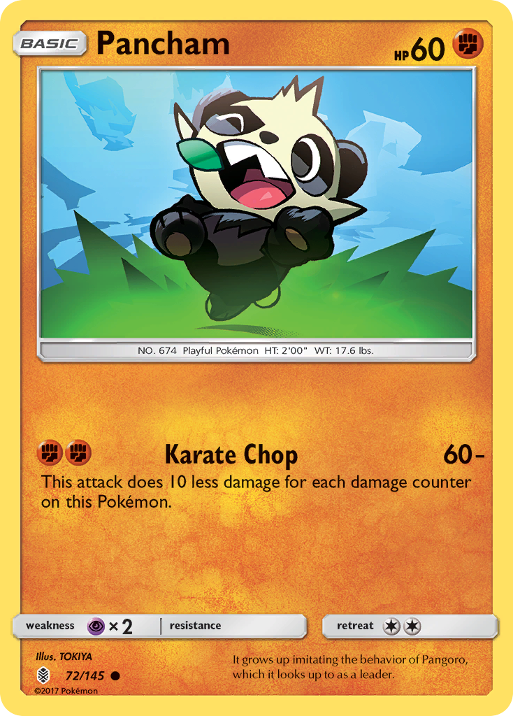 Pancham (72/145) [Sun & Moon: Guardians Rising] | Anubis Games and Hobby