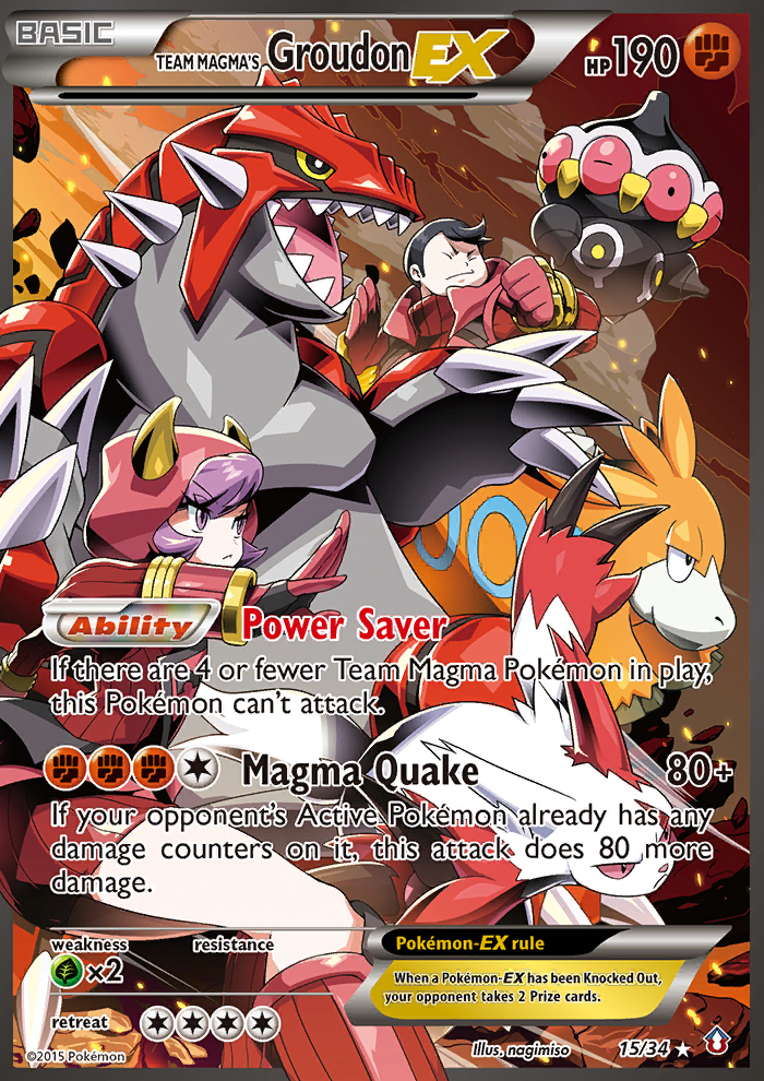 Team Magma's Groudon ex (15/34) [XY: Double Crisis] | Anubis Games and Hobby