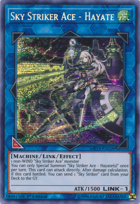 Sky Striker Ace - Hayate [MP19-EN109] Prismatic Secret Rare | Anubis Games and Hobby