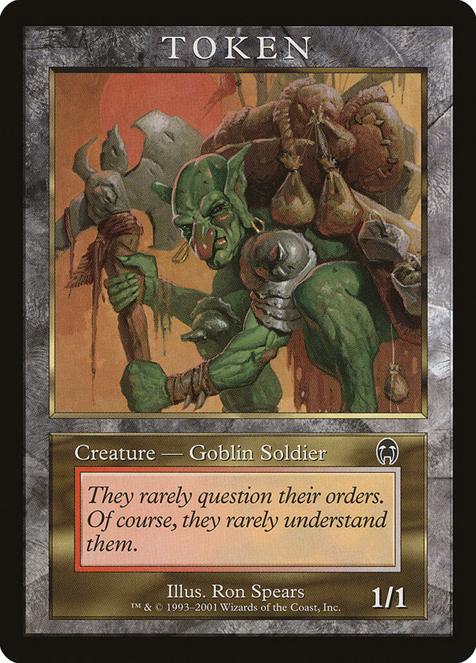 Goblin Soldier Token [Magic Player Rewards 2001] | Anubis Games and Hobby