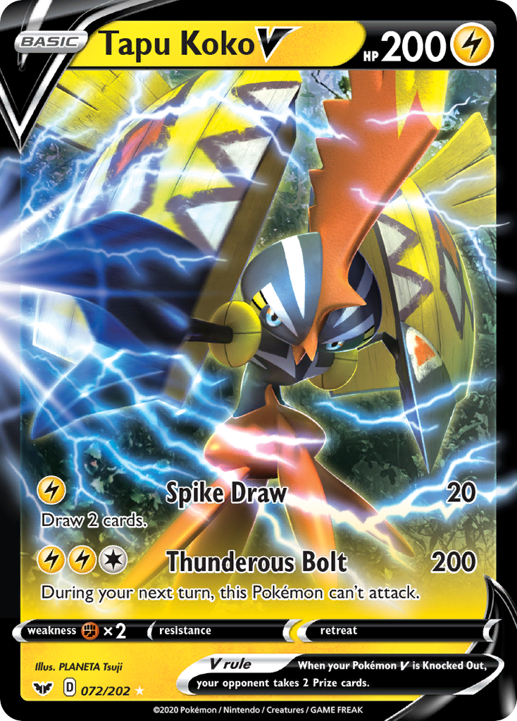 Tapu Koko V (072/202) [Sword & Shield: Base Set] | Anubis Games and Hobby